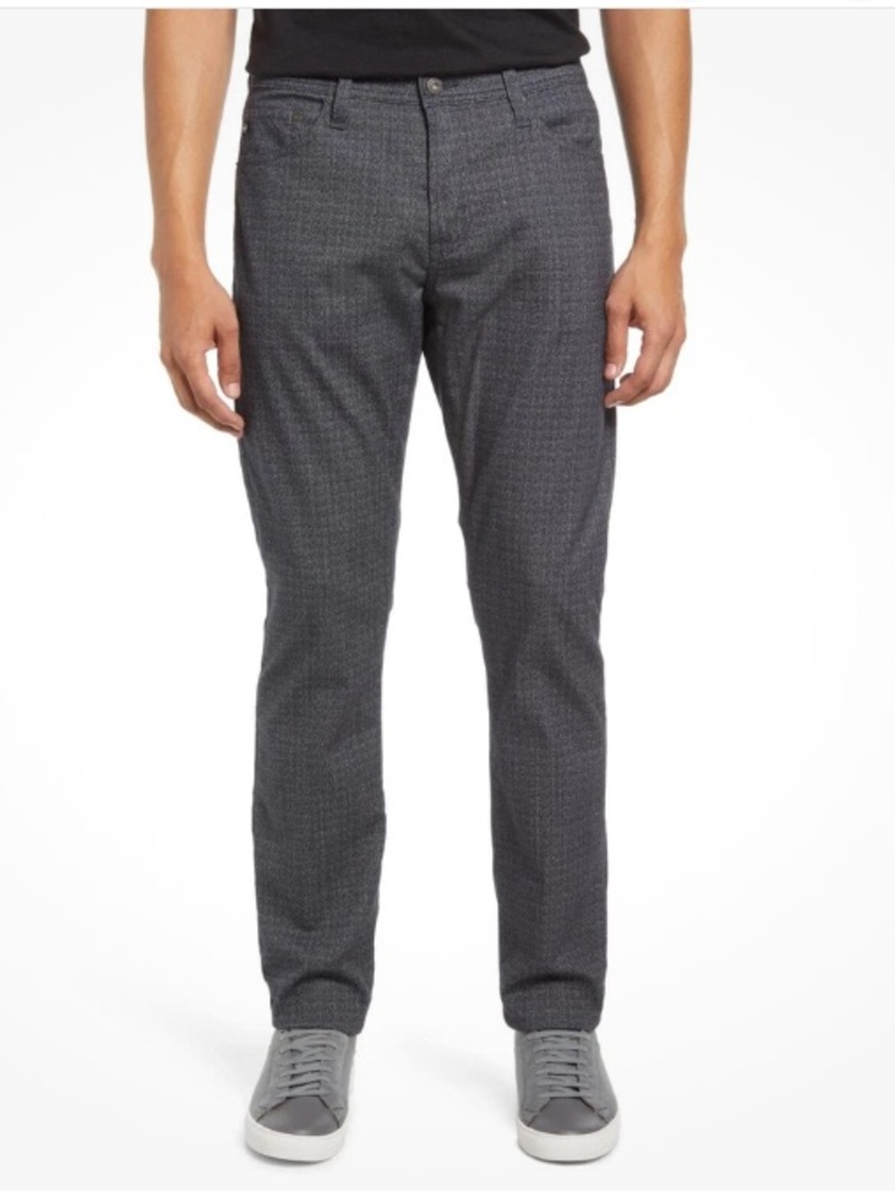 Ag Everett Slim Straight Leg Pants Jean 32 X 34 Houndstooth Gray Black